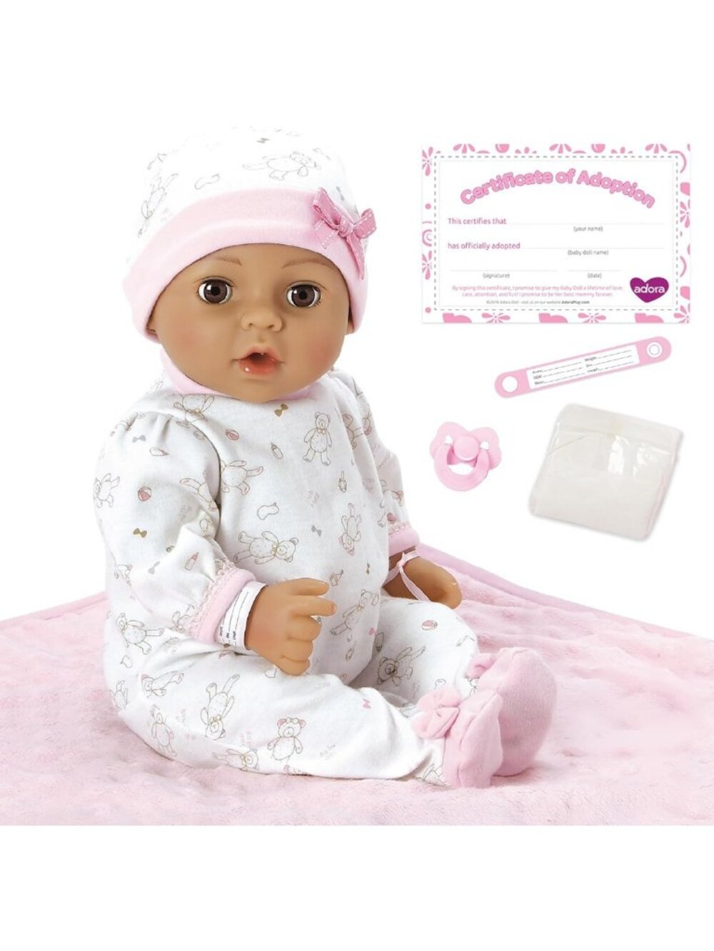 16" Baby Doll with Accessories Set - 9-Piece Teal Gift for Toddlers 3
